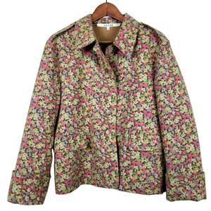 HACHE Floral Print Cashmere Wool Jacket - 42